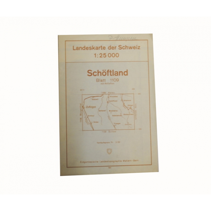Schweizer Armee - Landeskarte 1:25 000 - Schöftland