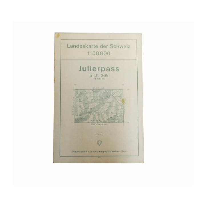 Schweizer Armee - Landeskarte 1:50 000 - Julierpass