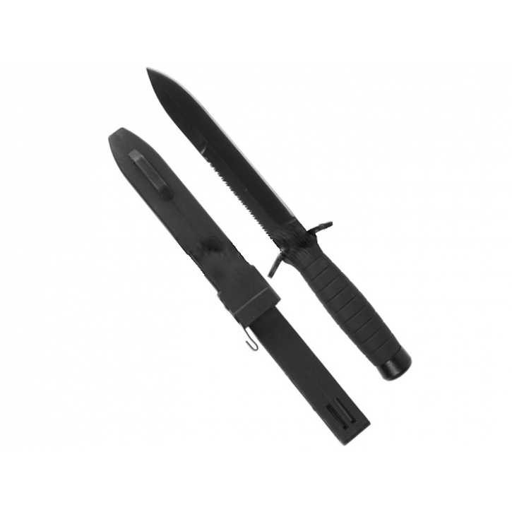 US Army - US Kampfmesser mit Säge mit Scheide - schwarz