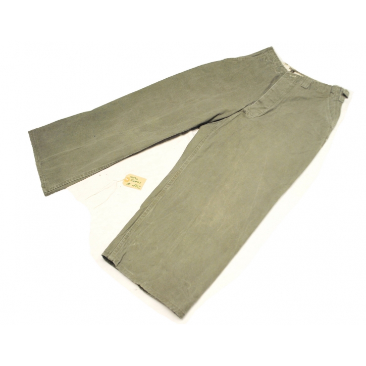 US Army Original - WW II - Cotton-Trousers - Size 30 x 24 - #102