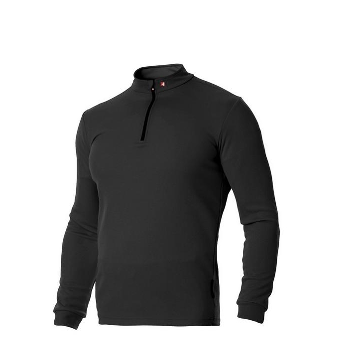 comforTrust - Layer 2 - Man - Roll-Shirt zip - schwarz neu - XS