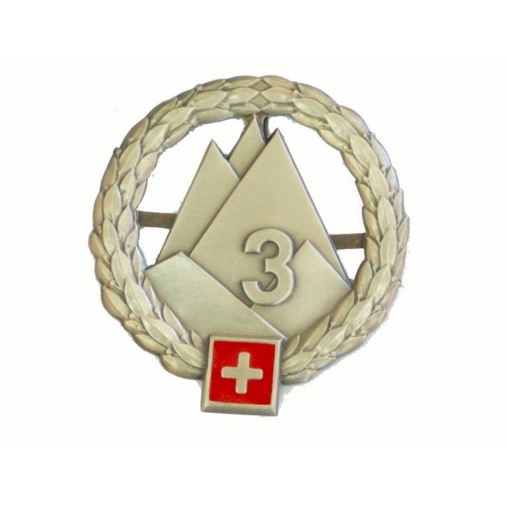 Béret-Emblem - Gebirgsarmeekorps 3 - Silberrand